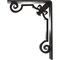 Ekena Millwork Fleur De Lis Wrought Iron Bracket, (Triple center brace), Antiqued Pewter 2"W x 5 1/2"D x 8"H BKTM02X05X08TFLAPW - alternate 3